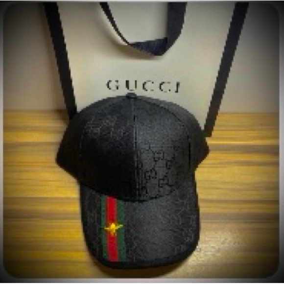 ⚜️Gucci Black Monogram Cap⚜️ - Picture 6 of 6